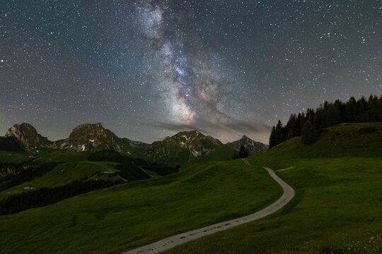 Milky Way above Gantrisch Nature Park
