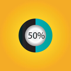 circle percentage diagrams showing % ready-to-use for web design, user interface (UI) or infographic - indicator 