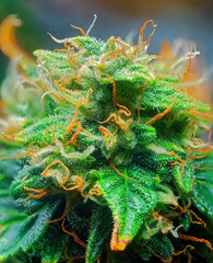 Extreme Macro of Cannabis Flower or Bud - Afghan Kush Strain - flowering week seven. - 553024655