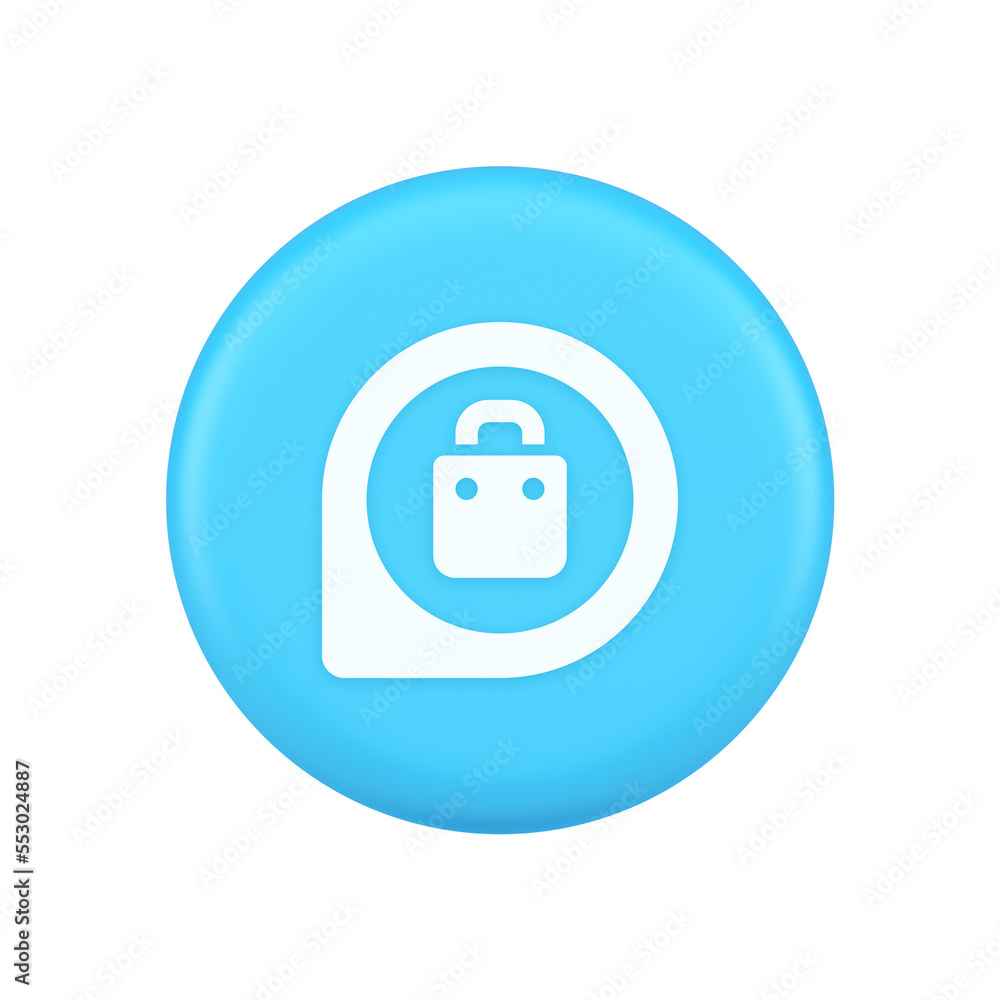 Poster shopping bag map pin pointer address navigation button store market location 3d icon