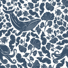 Seamless underwater kingdom patterns