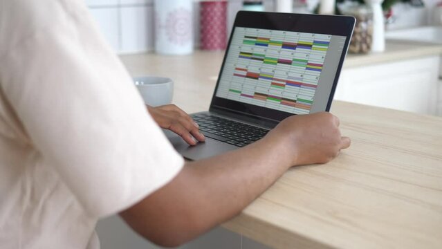 Checklist and To do list Concept. Busy person makes a to-do list of his day. The concept of planning the day and rational use of time.