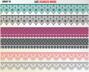 DECORATIVE LACES SEAMLESS BRUSH IN EDITABLE VECTOR FILE