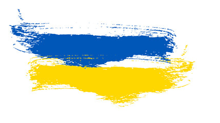 Obraz premium Ukrainian national flag in grunge style