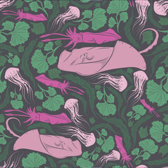 Seamless underwater kingdom patterns