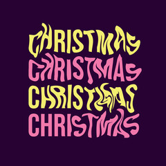 Merry Christmas. x-mas. Calligraphic text. Kalligrafischer Text. pink yellow and dark background