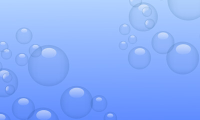 Fototapeta na wymiar blue water bubble vector illustration for background