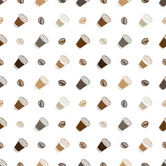 seamless pattern coffee cup for background, wall decoration, fabric motif, texture, wallpaper, gift wrapping