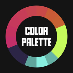 Universal color palette. Color circle. Vector illustration