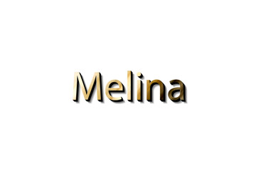 MELINA NAME 3D