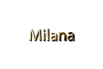 MILANA NAME MOCKUP