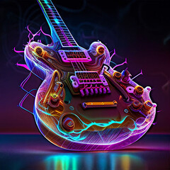 Steam Punk Glowing Guitar