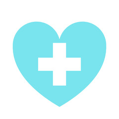 Obraz premium blue heart medical icon