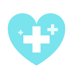blue heart medical icon