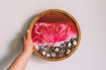 hand made art with resin 