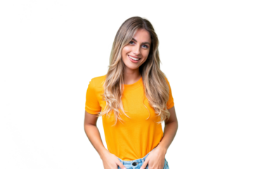 Young Uruguayan woman over isolated background laughing