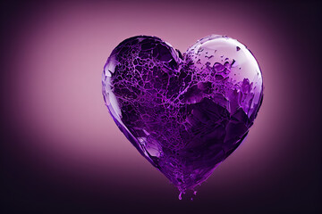 Fototapeta premium Heart abstract background. AI generated.