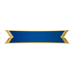 blue banner flag and gold rim