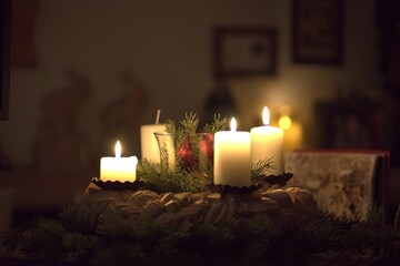 celebration the advent with a advent wreaths      