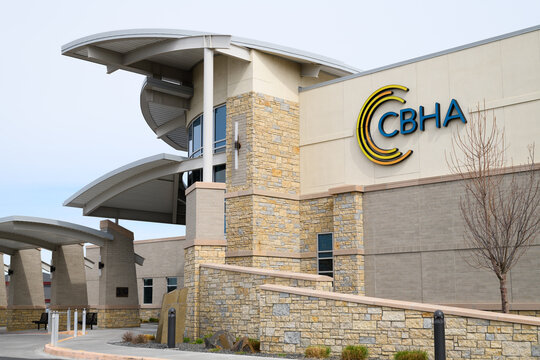 Othello, WA, USA - March 24, 2022; CBHA sign and logo on building in Othello of the Columbia Basin Health Association