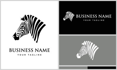 Fototapeta na wymiar line art zebra logo template