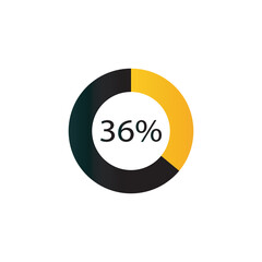 circle percentage diagrams showing % ready-to-use for web design, user interface (UI) or infographic - indicator 