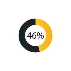 circle percentage diagrams showing % ready-to-use for web design, user interface (UI) or infographic - indicator 