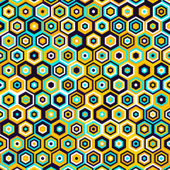  Hexagonal Maze pattern abstract illustration