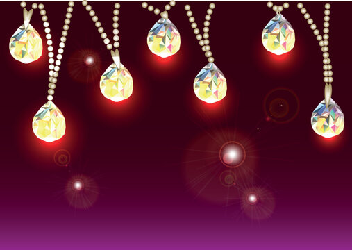 New Year's garland, lights, light on a dark background