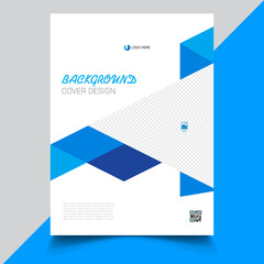 Brochure, poster, flyer, pamphlet, magazine, cover design with space for photo background, vector illustration template in A4 size Free Vector Free Vector