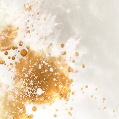 Naklejka na ściany i meble White and gold background. Great for banners, ads, cards and more. 