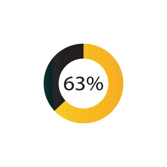 circle percentage diagrams showing % ready-to-use for web design, user interface (UI) or infographic - indicator 