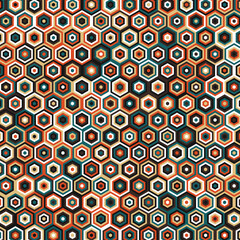  Hexagonal Maze pattern abstract illustration