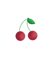 cherries on a white background