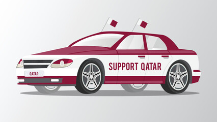 Fan Car for Supporting Qatar Team 