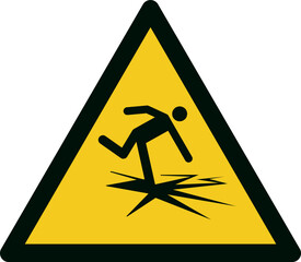 ISO 7010 W043 Warning; Thin ice