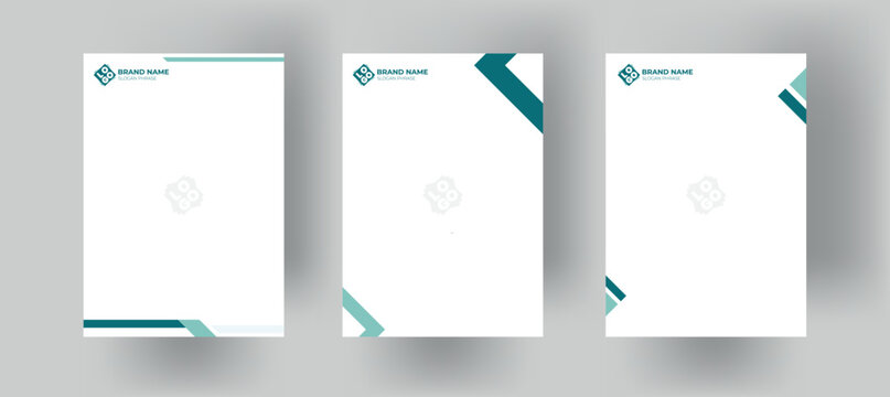 Set of Modern Business Letterhead Design Template, Abstract Design, Corporate Business - Letterhead Template, Multipurpose, elegant concept - Vector EPS file