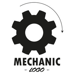Minimalistic logo type design for mechanic - obrazy, fototapety, plakaty