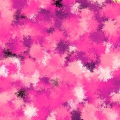 Abstract Snowflake Stars Dandelion Floral Pattern.Purple, pink, magenta and white colors.