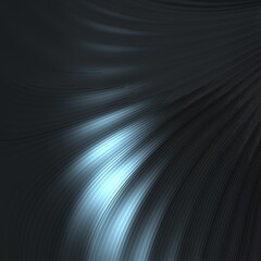 Deep blue curved abstract background. Light and shades. 3d illustration, 3d render