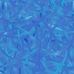Bright creative texture with curved lines and oil elements. Digital contemporary design. Shades of blue. Seamless pattern.