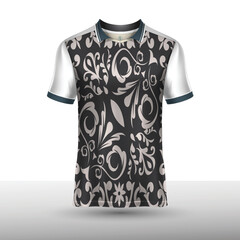 Short sleeve batik t-shirt mockup design