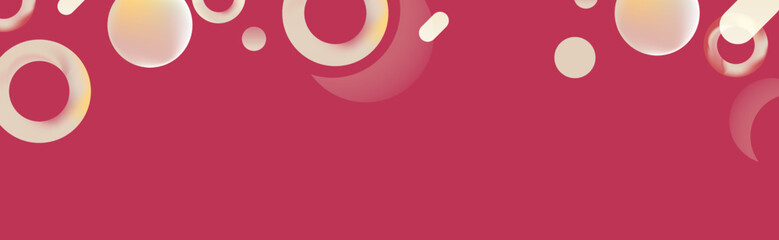 Lines and dots New Abstract background on real pink Viva Magenta color futuristic elements banner geometric pink gradient