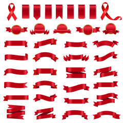 Big Set Symbol And Red Ribbon