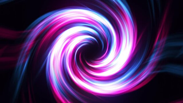 3D Digital Galaxy Abstract Wave Background. Red Blue Tunnel. Space Motion, Swirl. 