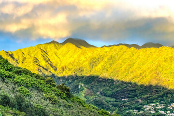 Colorful Manoa Valley Tantalus Lookout Honolulu Hawaii