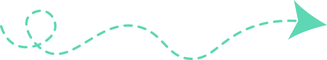 Dashed Line Arrow
