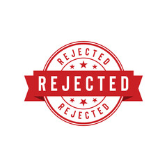 Rejected Stamp Seal Vector Template