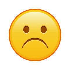 Frowning sad face Large size of yellow emoji smile