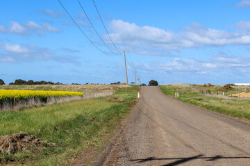 Fototapeta na wymiar road in the rural australian countryside
